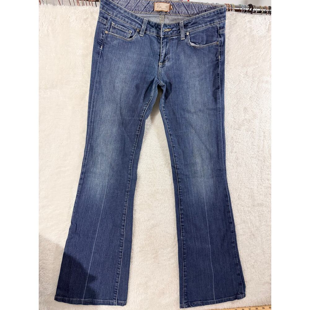 Paige Premium Denim Bootcut Jeans Size 29 Womens Med Blue wash Mid Rise